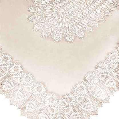 Tuscany Bistro Lace Vinyl Tablecloth / Cream - ScentiMelti Home Fragrance, Beauty & Gifts UK