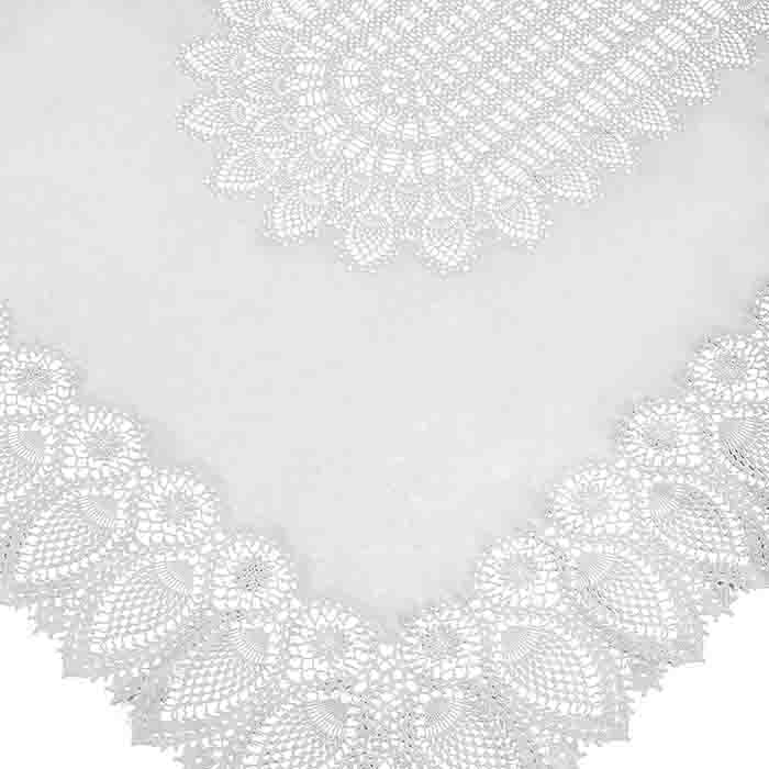 Tuscany Bistro Lace Vinyl Tablecloth / White - ScentiMelti Home Fragrance, Beauty & Gifts UK