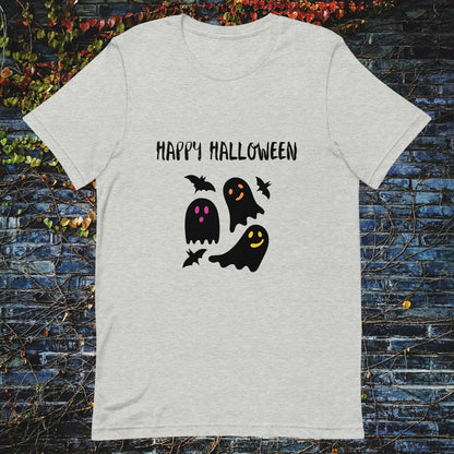 Unisex t-shirt Happy Halloween ghosts bats - ScentiMelti Home Fragrance, Beauty & Gifts UK