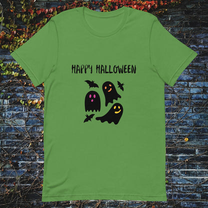 Unisex t-shirt Happy Halloween ghosts bats - ScentiMelti Home Fragrance, Beauty & Gifts UK