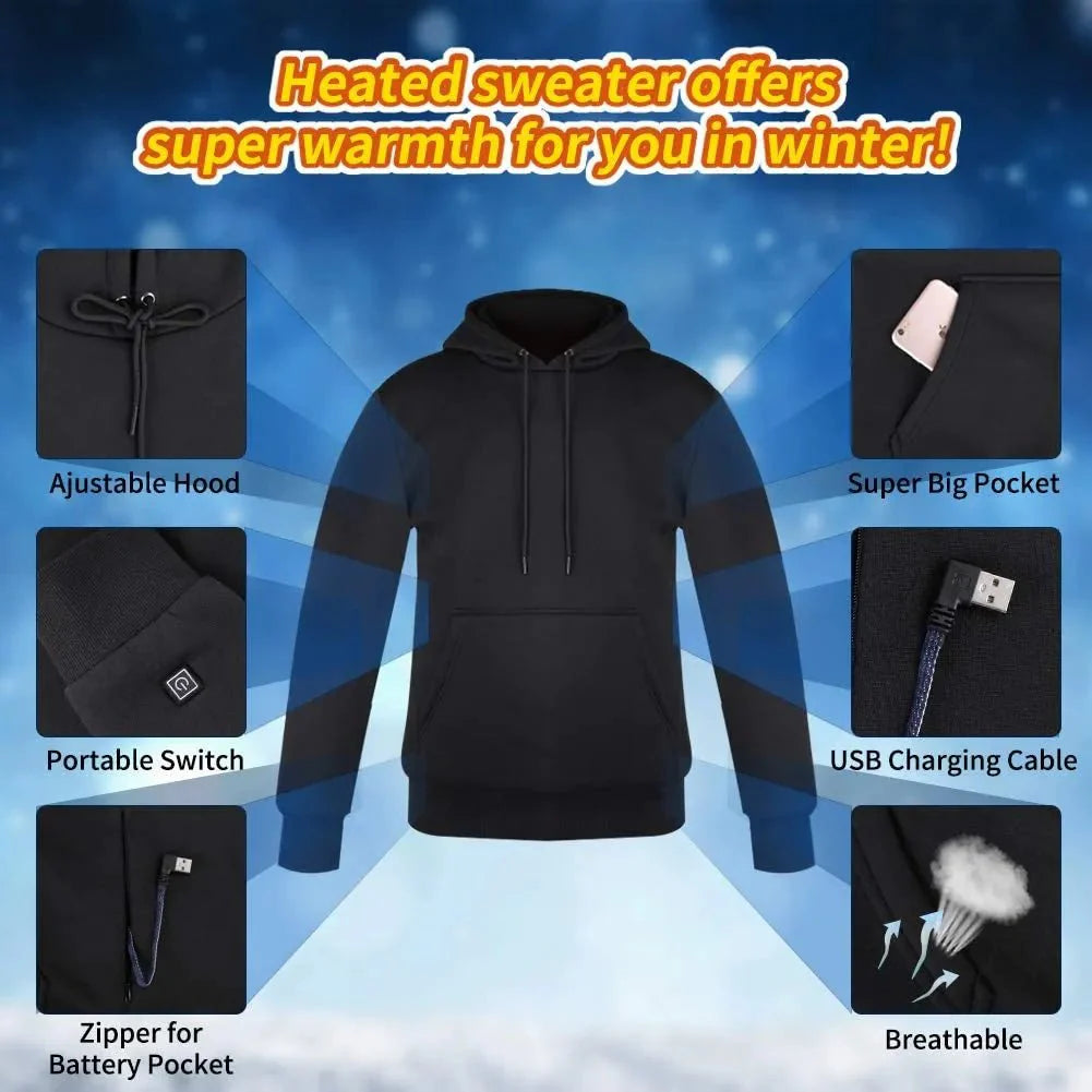 Unisex USB Heating Hoodies - ScentiMelti Home Fragrance, Beauty & Gifts UK