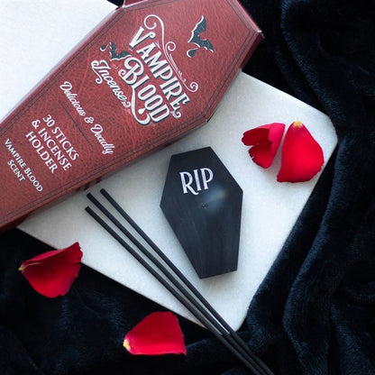 Set of 18 Vampire Blood Incense Stick Packs with Coffin Holder - ScentiMelti  Set of 18 Vampire Blood Incense Stick Packs with Coffin Holder