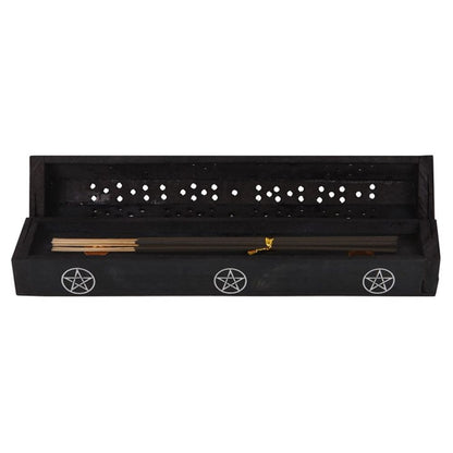 Pentagram Wooden Black Pepper Incense Box Set - ScentiMelti  Pentagram Wooden Black Pepper Incense Box Set