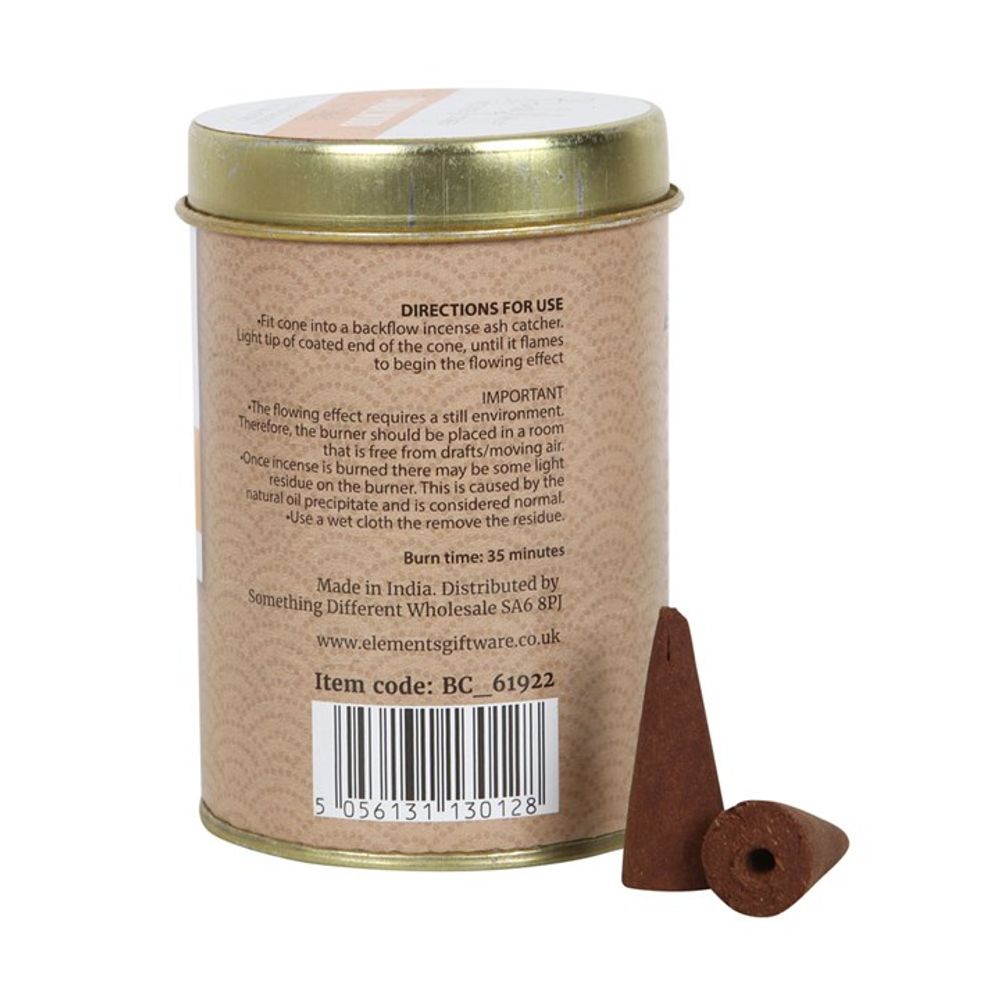 6 Tins of  Elements Sandalwood Jumbo Backflow Cones - ScentiMelti  6 Tins of  Elements Sandalwood Jumbo Backflow Cones