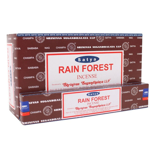 12 Packs of Rainforest Incense Sticks by Satya - ScentiMelti  12 Packs of Rainforest Incense Sticks by Satya