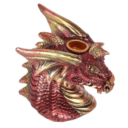 Small Red Dragon Head Backflow Incense Burner - ScentiMelti  Small Red Dragon Head Backflow Incense Burner