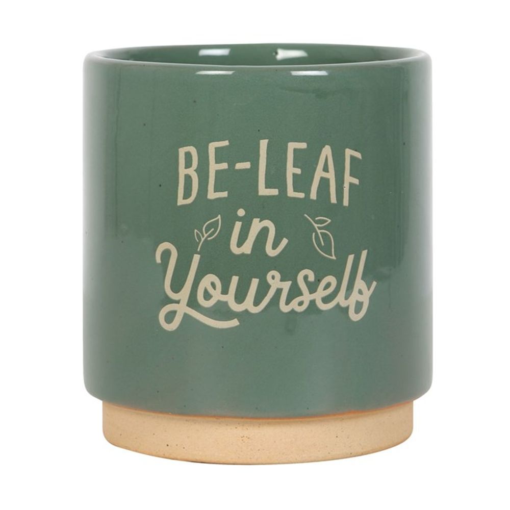 Green Be-Leaf in Yourself Plant Pot - ScentiMelti  Green Be-Leaf in Yourself Plant Pot