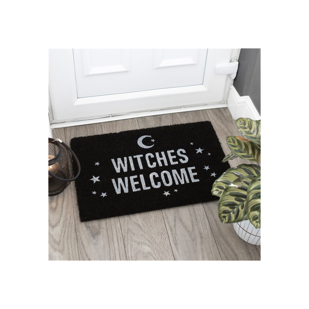 Black Witches Welcome Doormat - ScentiMelti Home Fragrance, Beauty & Gifts UK