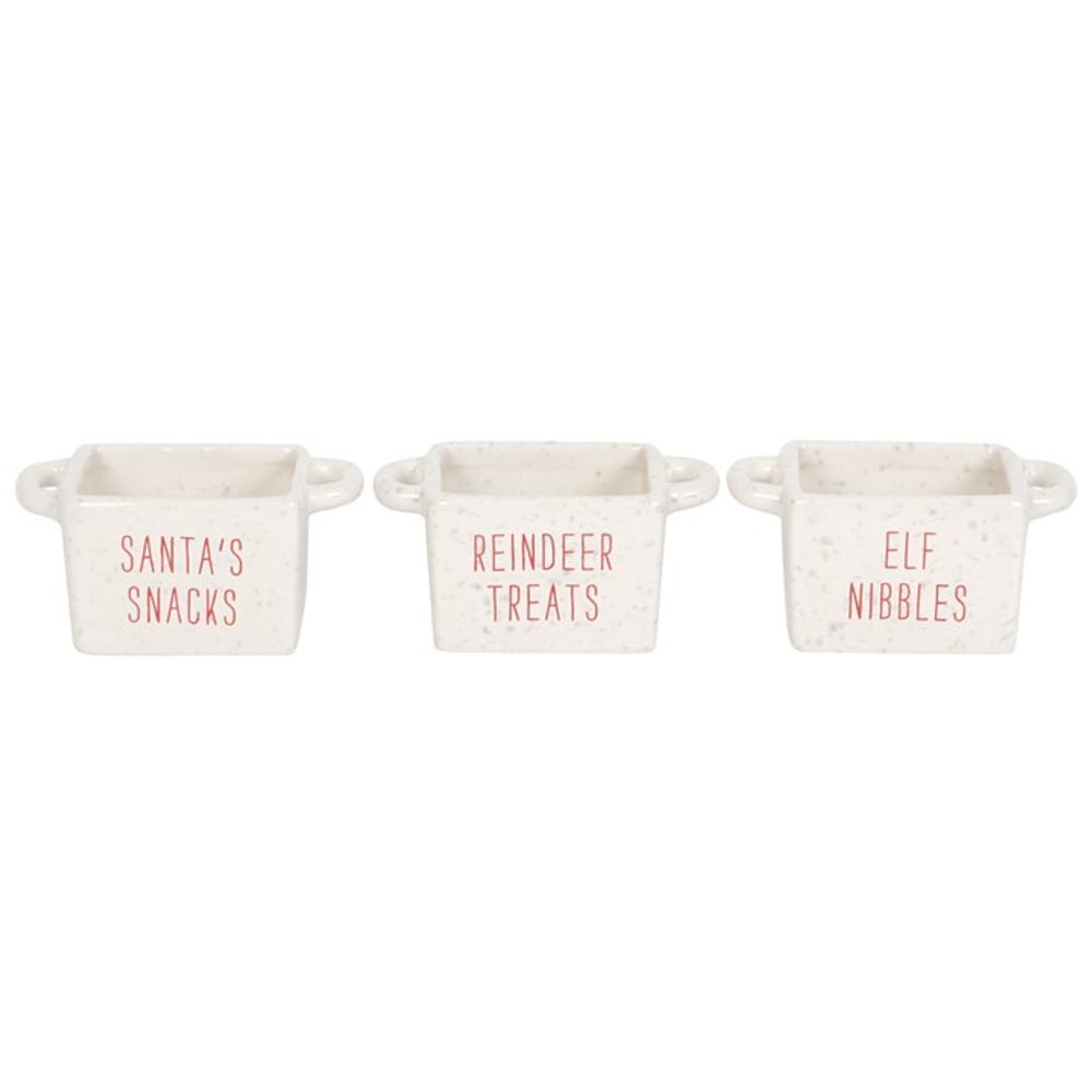 Set of 3 Ceramic Christmas Snack Bowls - ScentiMelti Home Fragrance, Beauty & Gifts UK