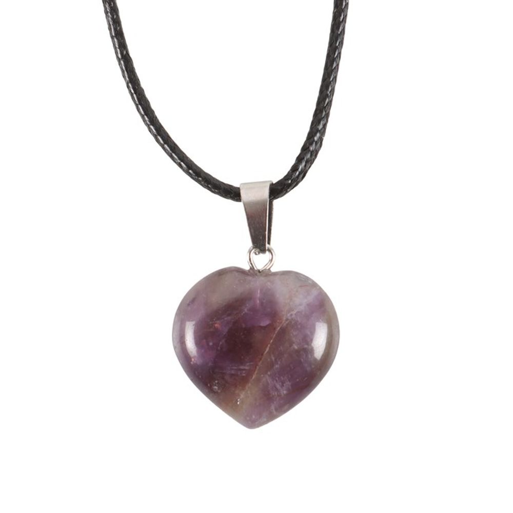 Amethyst Healing Crystal Heart Necklace - ScentiMelti  Amethyst Healing Crystal Heart Necklace