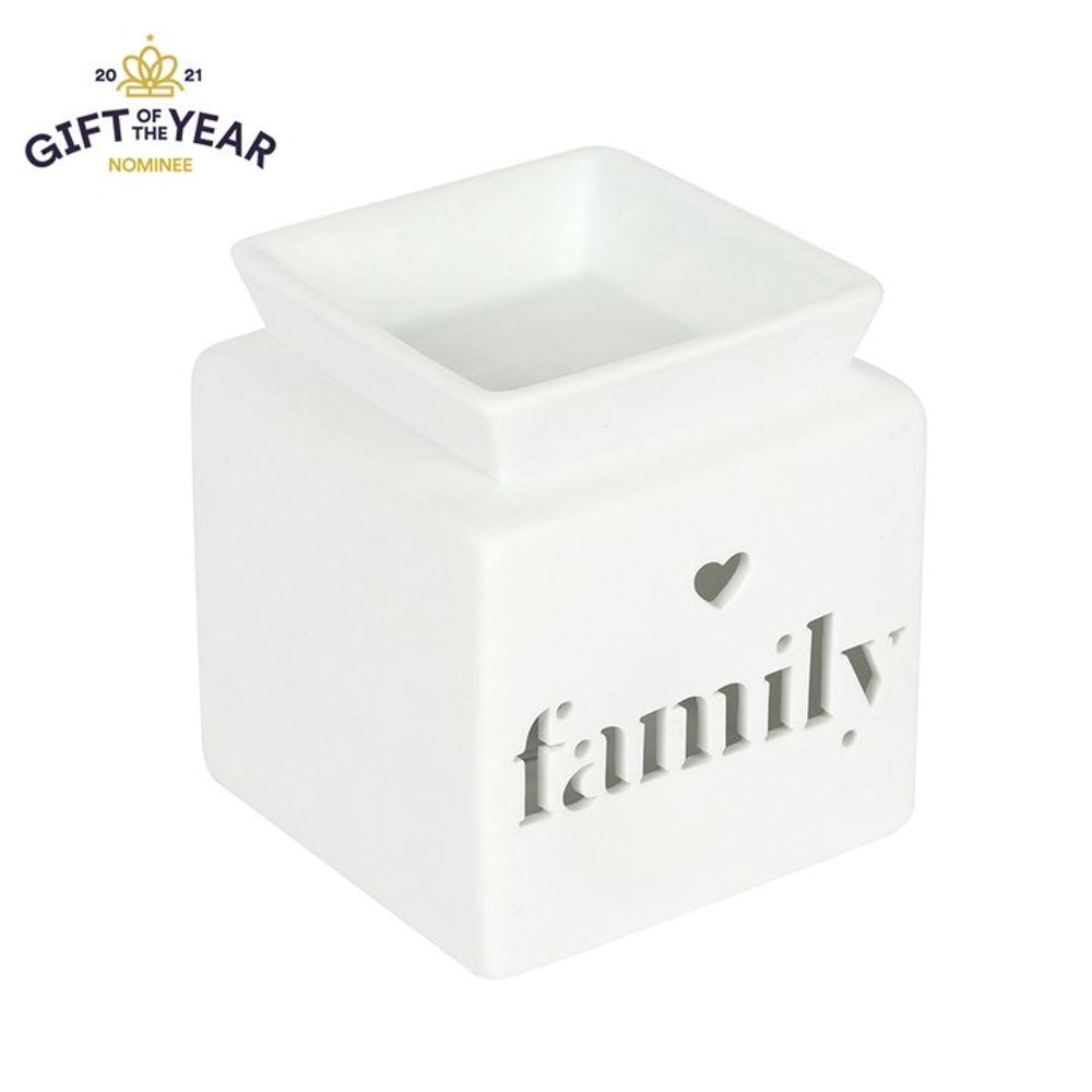 White Family Cut Out Oil Burner - ScentiMelti  White Family Cut Out Oil Burner