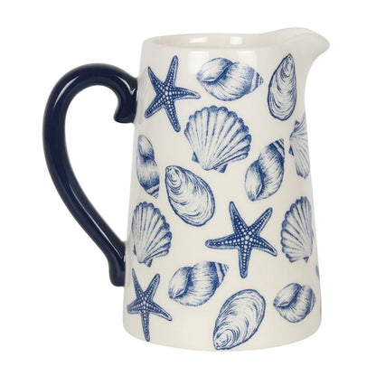 17cm Seashell Ceramic Flower Jug - ScentiMelti  17cm Seashell Ceramic Flower Jug