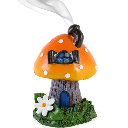 Orange Smoking Toadstool Incense Cone Holder - ScentiMelti  Orange Smoking Toadstool Incense Cone Holder