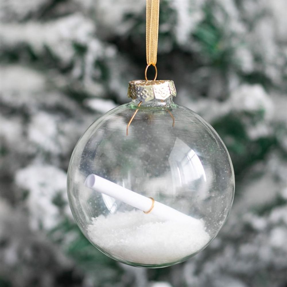 Christmas Wish Hanging Glass Bauble - ScentiMelti  Christmas Wish Hanging Glass Bauble