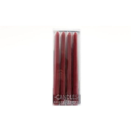 Set of 4 25cm Red Taper Candles