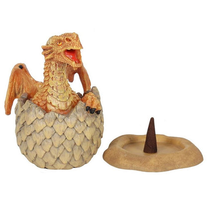 Yellow Hatching Dragon Incense Cone Burner - ScentiMelti  Yellow Hatching Dragon Incense Cone Burner