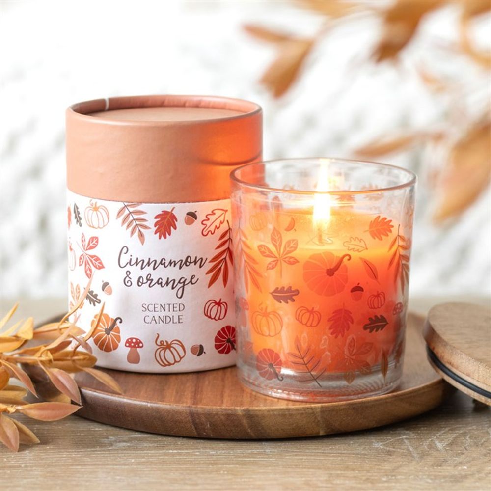 Autumn Leaves Cinnamon & Orange Candle - ScentiMelti  Autumn Leaves Cinnamon & Orange Candle