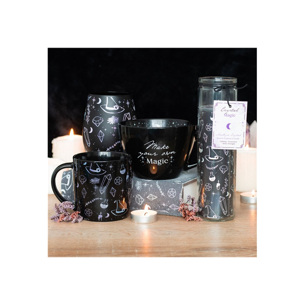 Crystal Witch Jasmine Tube Candle with Amethyst Chips - ScentiMelti Home Fragrance, Beauty & Gifts UK