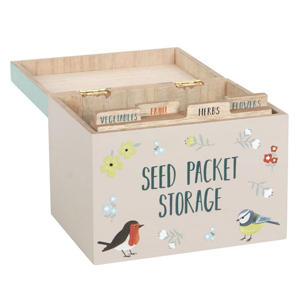 British Garden Birds Seed Packet Storage Box - ScentiMelti  British Garden Birds Seed Packet Storage Box