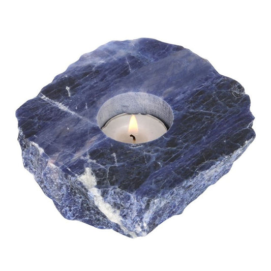 Sodalite Crystal Tealight Holder - ScentiMelti  Sodalite Crystal Tealight Holder