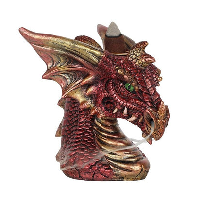 Small Red Dragon Head Backflow Incense Burner - ScentiMelti  Small Red Dragon Head Backflow Incense Burner