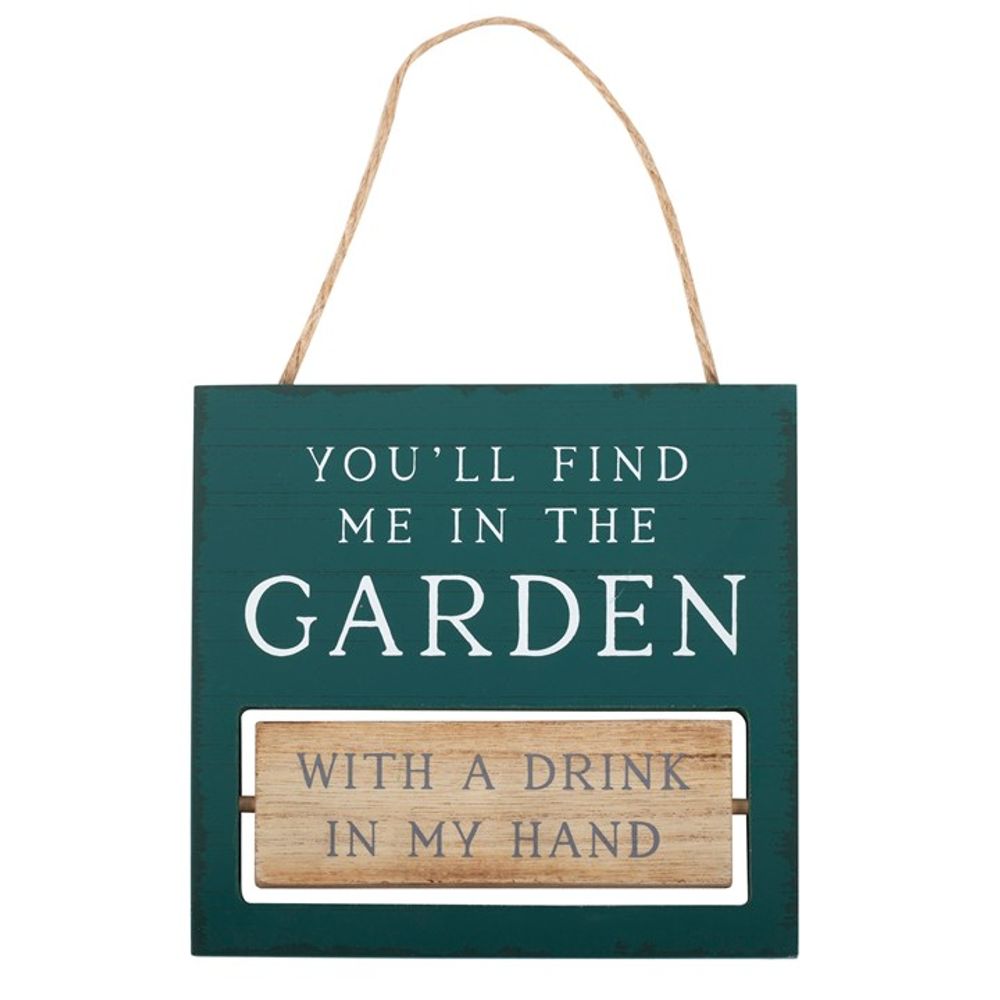 You'll Find Me in the Garden Reversible Hanging Sign - ScentiMelti  You'll Find Me in the Garden Reversible Hanging Sign