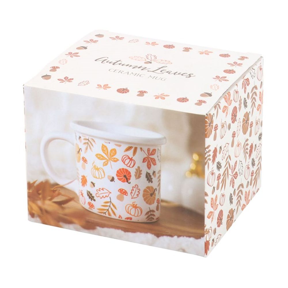 Autumn Leaves and Pumpkins Mug - ScentiMelti  Autumn Leaves and Pumpkins Mug