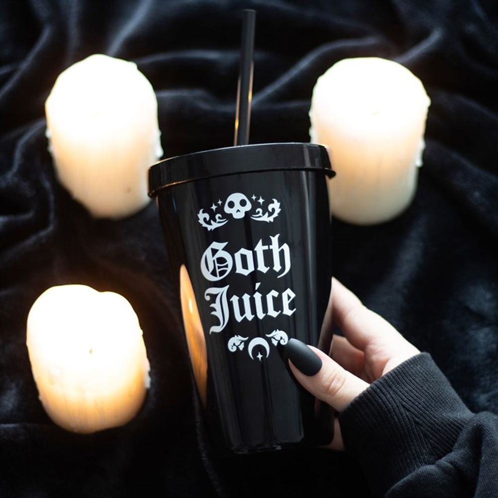 Goth Juice Plastic Tumbler with Straw - ScentiMelti  Goth Juice Plastic Tumbler with Straw