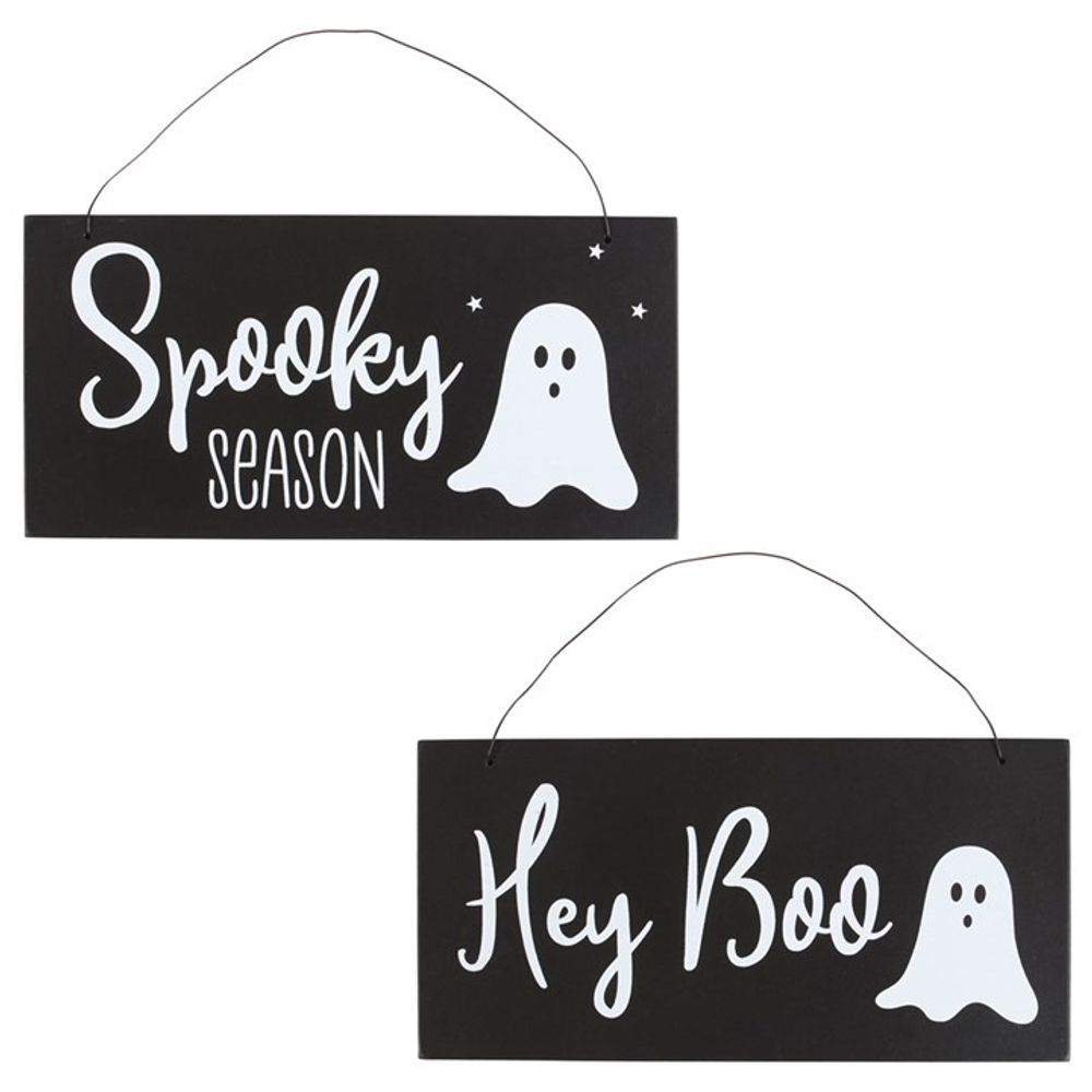 Set of 2 Hey Boo Signs - ScentiMelti  Set of 2 Hey Boo Signs