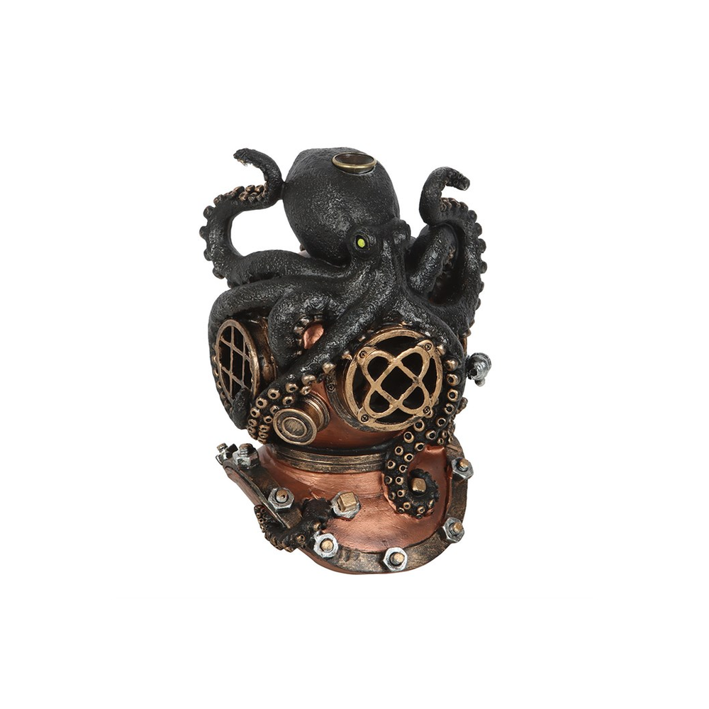 Kraken on Diver's Helmet Backflow Incense Burner - ScentiMelti Home Fragrance, Beauty & Gifts UK