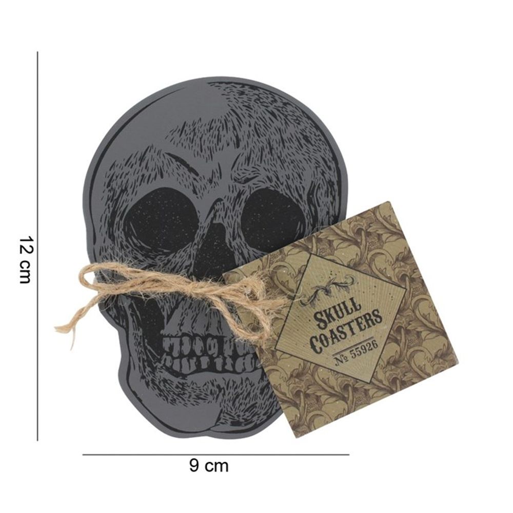 Set Of 4 Skull Coasters - ScentiMelti  Set Of 4 Skull Coasters