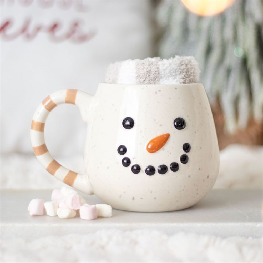 Snowman Mug and Socks Set - ScentiMelti  Snowman Mug and Socks Set