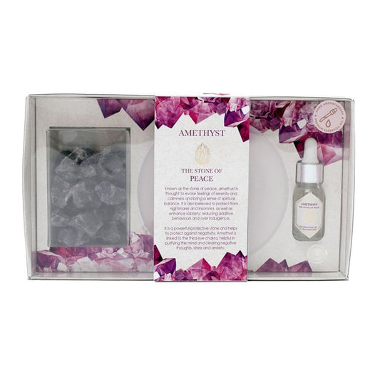 Amethyst Crystal Oil Diffuser Tray - ScentiMelti  Amethyst Crystal Oil Diffuser Tray