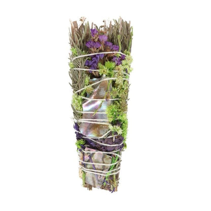 6in Ritual Wand Smudge Stick with Rosemary, Lavender and Abalone - ScentiMelti  6in Ritual Wand Smudge Stick with Rosemary, Lavender and Abalone