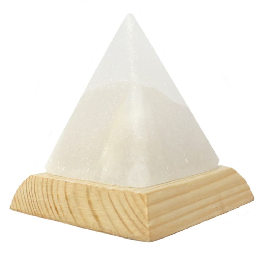 Pyramid White USB Salt Lamp - ScentiMelti Home Fragrance, Beauty & Gifts UK