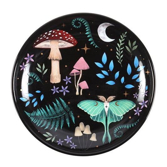 Round Dark Forest Print Trinket Dish - ScentiMelti Home Fragrance, Beauty & Gifts UK