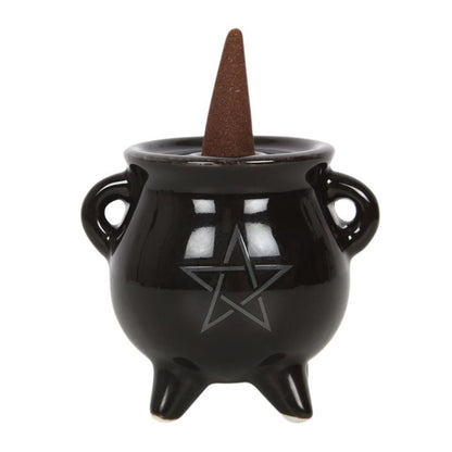 Pentagram Cauldron Ceramic Incense Holder - ScentiMelti  Pentagram Cauldron Ceramic Incense Holder