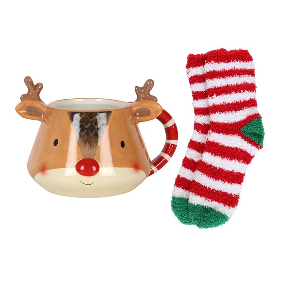 Reindeer Mug and Socks Set - ScentiMelti  Reindeer Mug and Socks Set