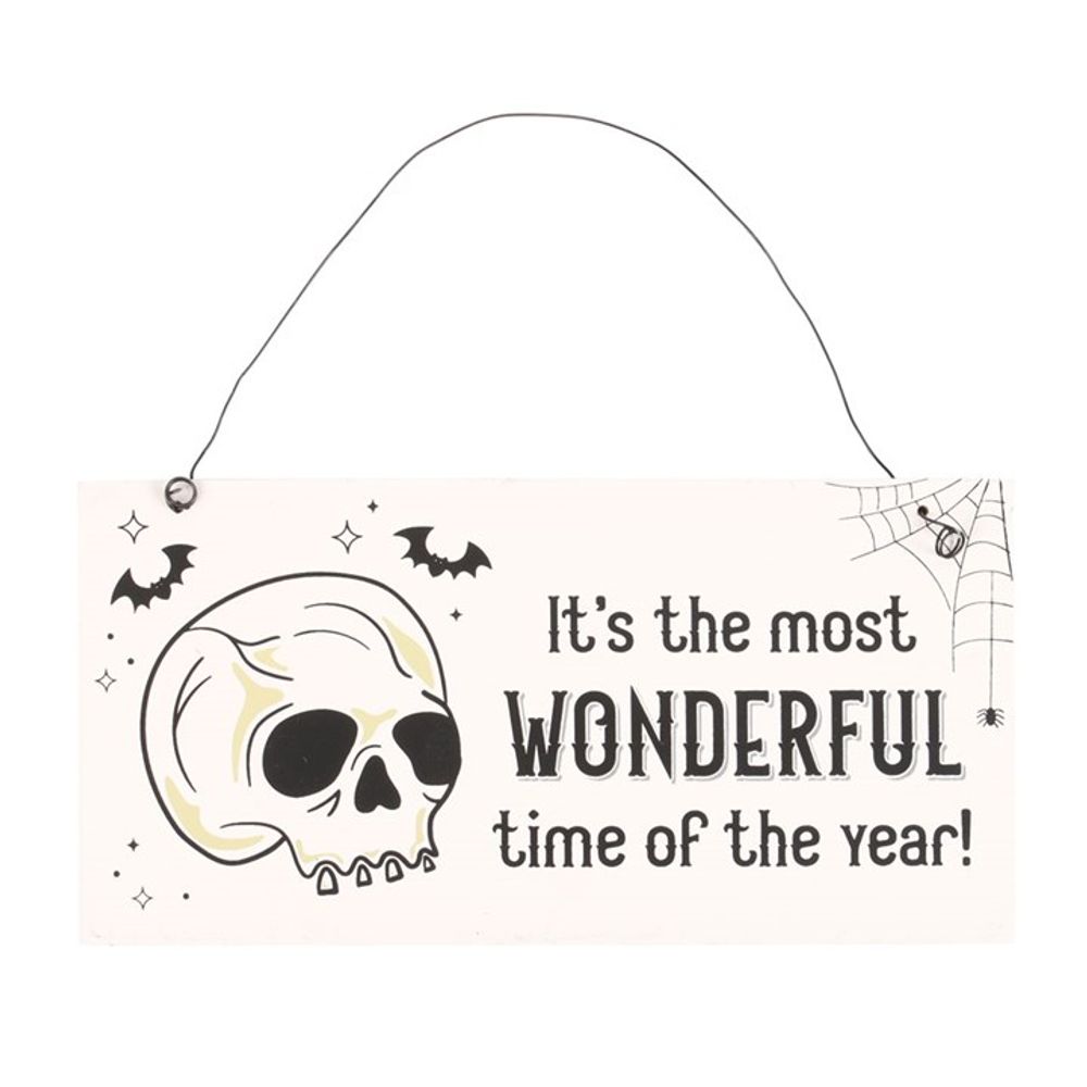 Most Wonderful Time of the Year Skull Hanging Sign - ScentiMelti  Most Wonderful Time of the Year Skull Hanging Sign