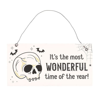 Most Wonderful Time of the Year Skull Hanging Sign - ScentiMelti  Most Wonderful Time of the Year Skull Hanging Sign