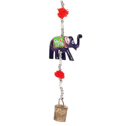 Wooden Hanging Elephant Decoration with Bell - ScentiMelti  Wooden Hanging Elephant Decoration with Bell