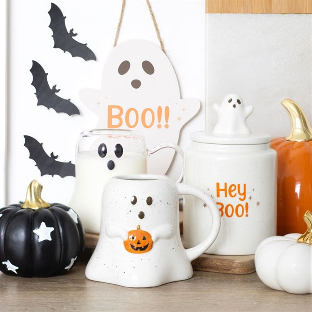 Hey Boo Ghost Storage Jar - ScentiMelti  Hey Boo Ghost Storage Jar