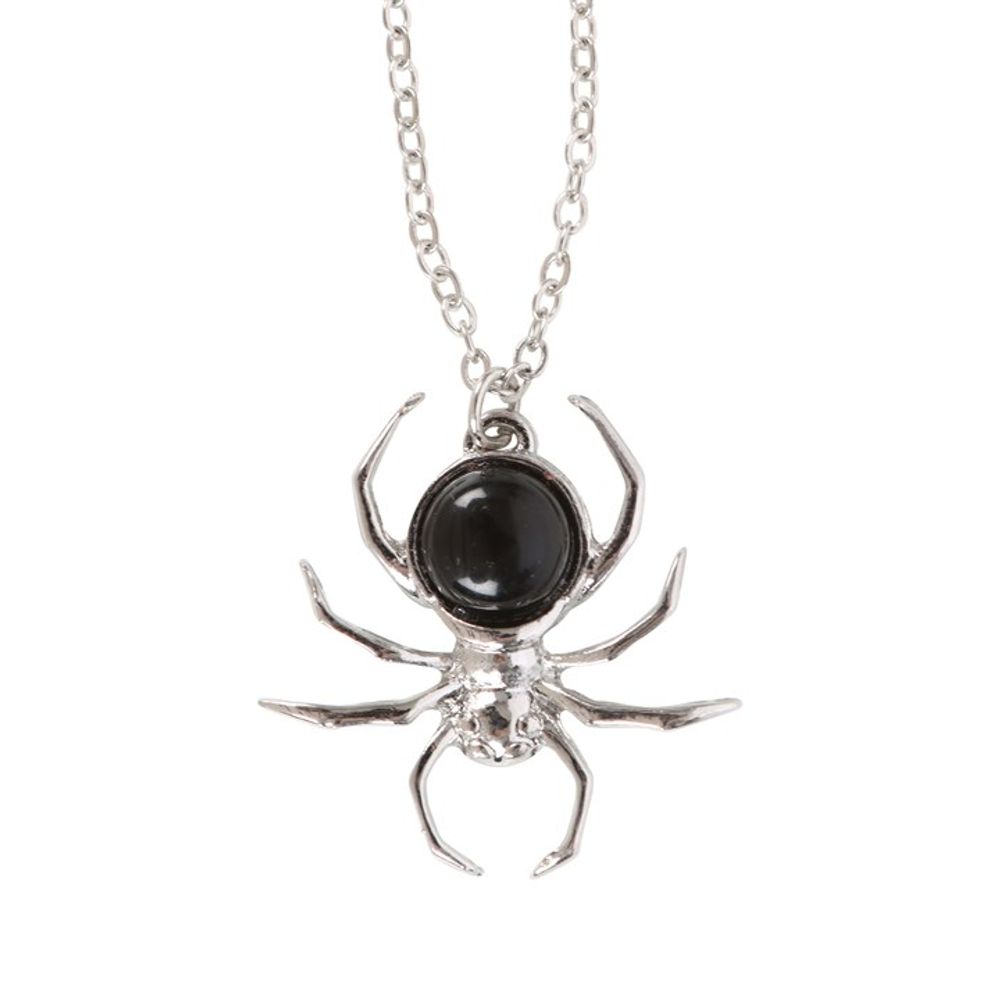 Black Obsidian Spider Pendant Necklace - ScentiMelti  Black Obsidian Spider Pendant Necklace