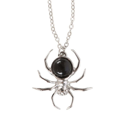 Black Obsidian Spider Pendant Necklace - ScentiMelti  Black Obsidian Spider Pendant Necklace