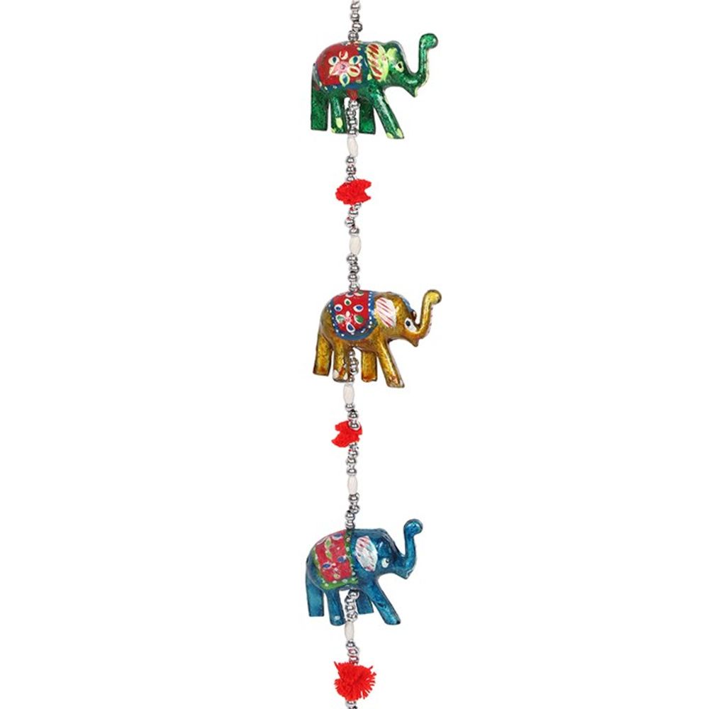 Wooden Hanging Elephant Decoration with Bell - ScentiMelti  Wooden Hanging Elephant Decoration with Bell