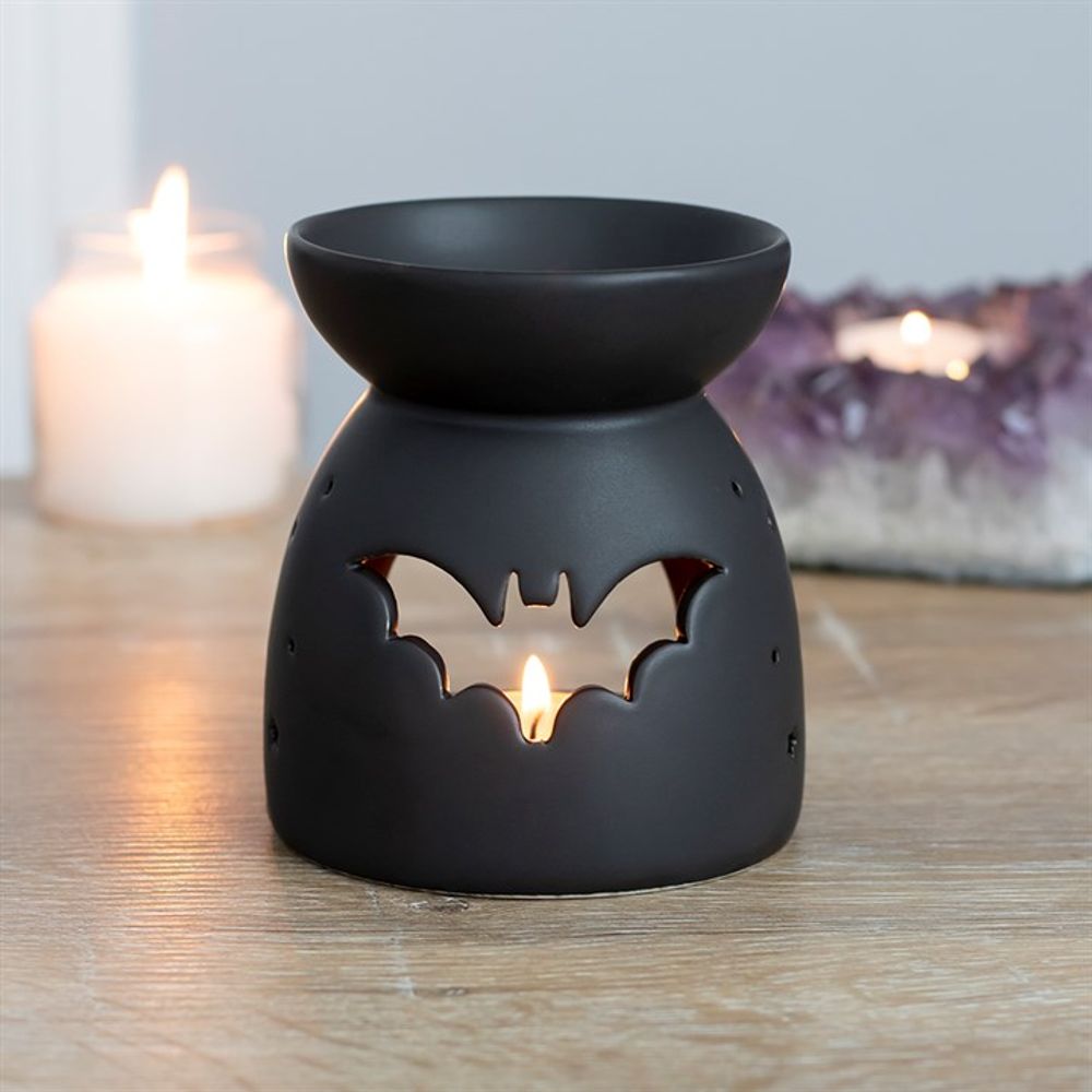 Black Bat Cut Out Oil Burner - ScentiMelti  Black Bat Cut Out Oil Burner