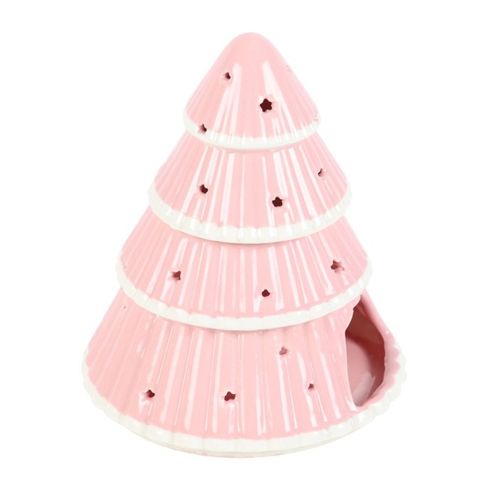 Pink Christmas Tree Oil Burner - ScentiMelti  Pink Christmas Tree Oil Burner