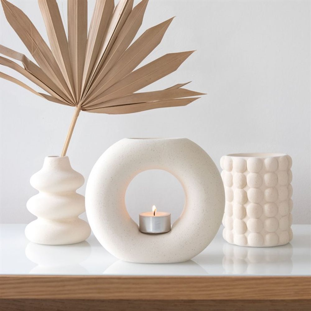 Cream Speckle Bubble Oil Burner - ScentiMelti  Cream Speckle Bubble Oil Burner