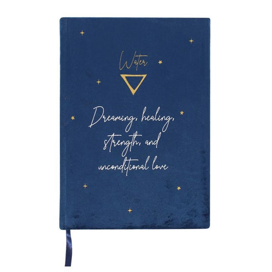 Water Element Velvet A5 Notebook - ScentiMelti Home Fragrance, Beauty & Gifts UK