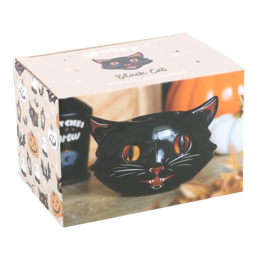 Spooky Black Cat Oil Burner - ScentiMelti  Spooky Black Cat Oil Burner